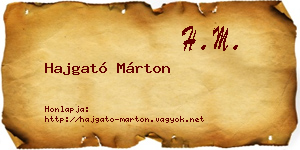 Hajgató Márton névjegykártya